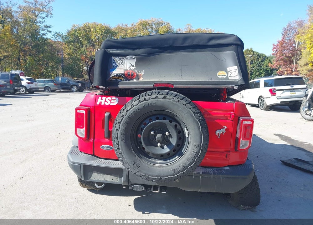 2022 FORD BRONCO BLACK DIAMOND VIN: 1FMDE5BH9NLA86705