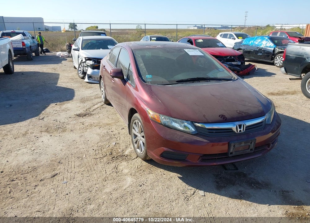 2012 HONDA CIVIC EX VIN: 2HGFB2F83CH592539