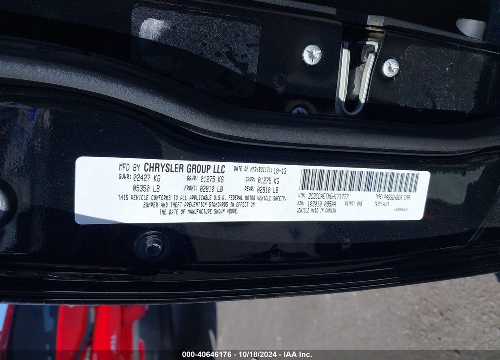 2014 CHRYSLER 300C VIN: 2C3CCAETXEH171777