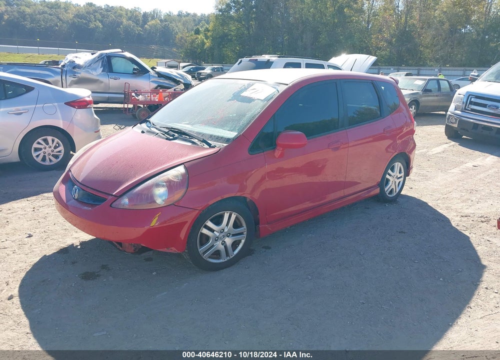 2008 HONDA FIT SPORT VIN: JHMGD37688S070228