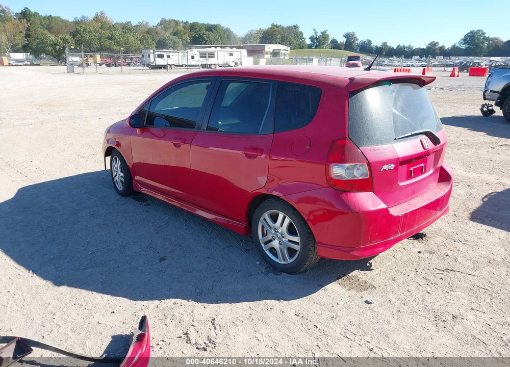 2008 HONDA FIT SPORT VIN: JHMGD37688S070228