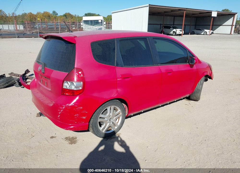 2008 HONDA FIT SPORT VIN: JHMGD37688S070228