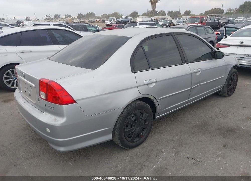 2005 HONDA CIVIC LX VIN: JHMES16595S003529