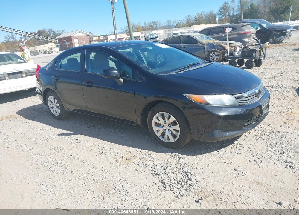 2012 HONDA CIVIC SDN LX VIN: 19XFB2F58CE340334