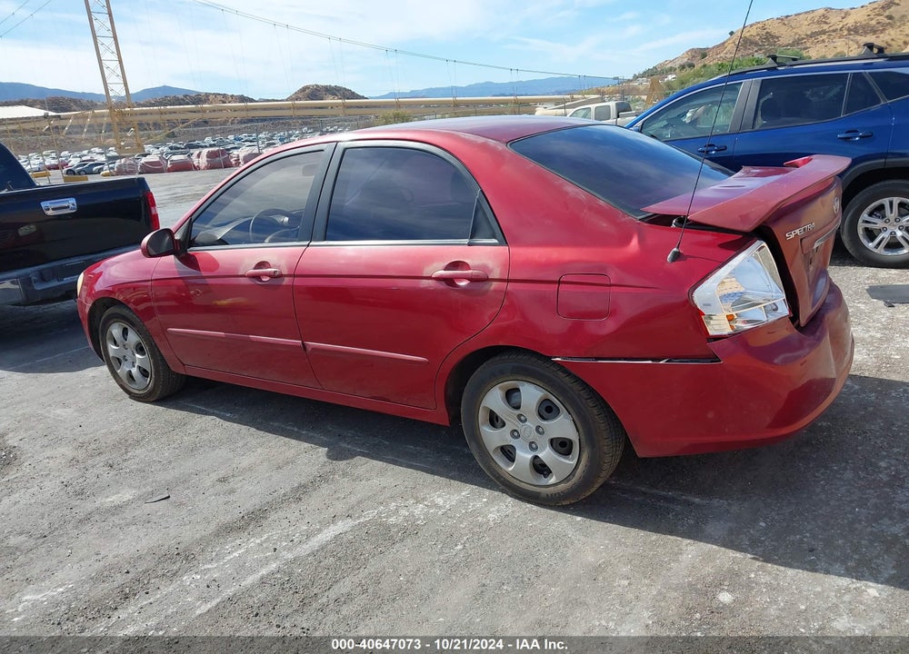 2008 KIA SPECTRA EX VIN: KNAFE122085578157