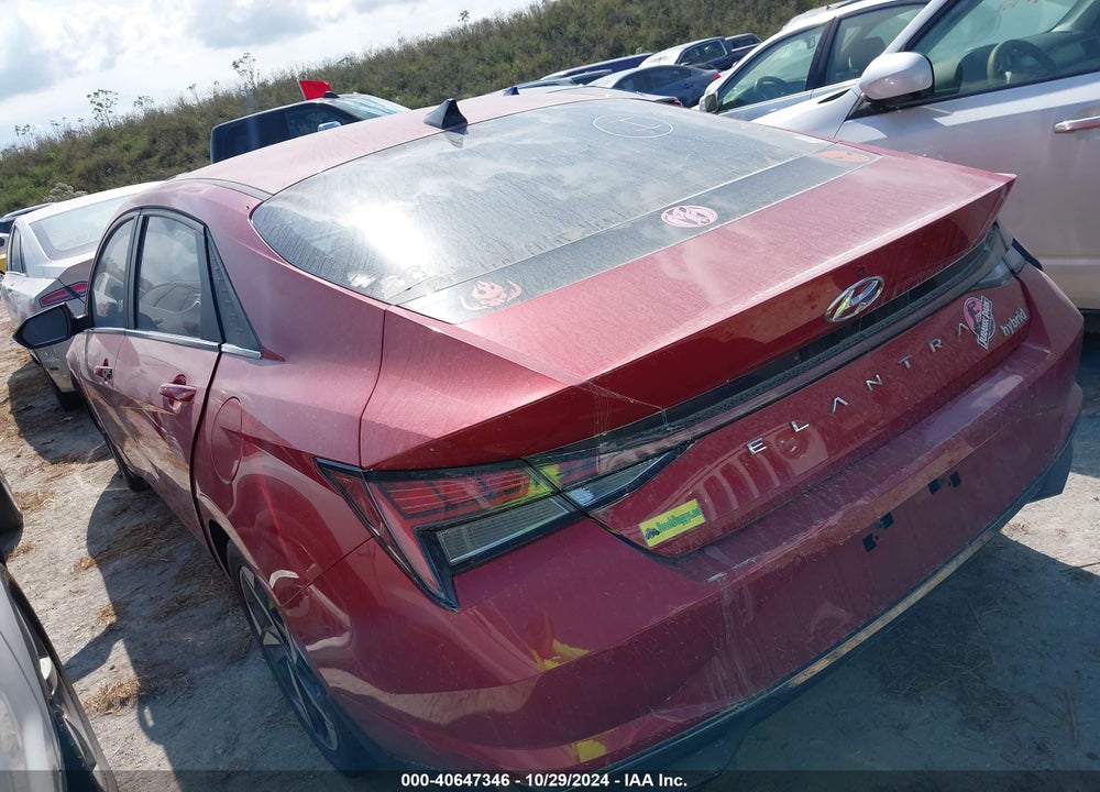 2021 HYUNDAI ELANTRA HYBRID LIMITED VIN: KMHLN4AJ1MU006641