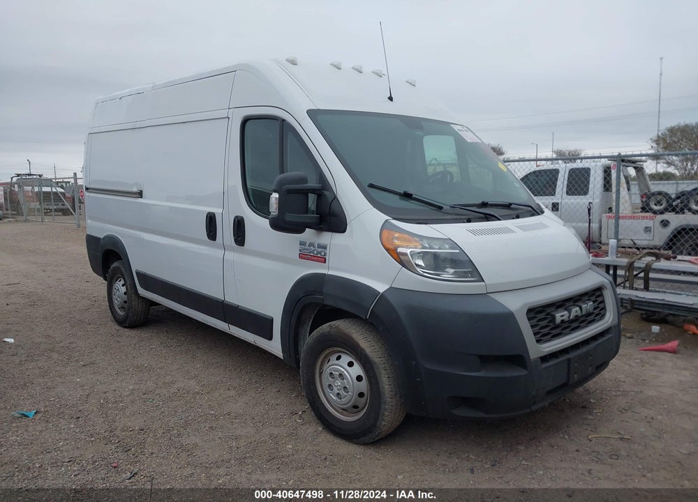 2019 RAM PROMASTER 2500 HIGH ROOF 136 WB VIN: 3C6TRVCG7KE520917