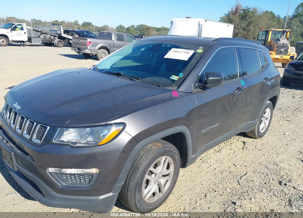 2019 JEEP COMPASS SPORT FWD VIN: 3C4NJCAB1KT658503