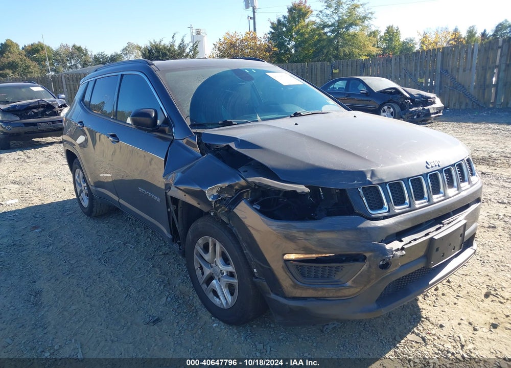 2019 JEEP COMPASS SPORT FWD VIN: 3C4NJCAB1KT658503