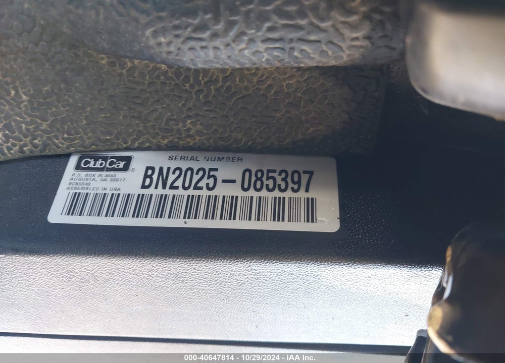 2020 CLUB CAR TEMPO CONNECT ELECTR VIN: BN2025085397