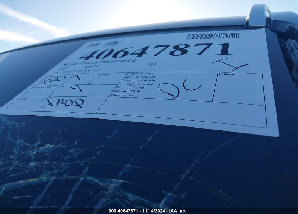 2023 BMW X1 XDRIVE28I VIN: WBX73EF03P5V97798
