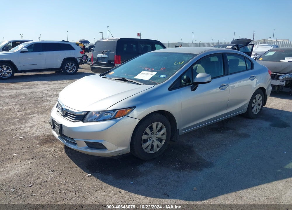 2012 HONDA CIVIC SDN LX VIN: 2HGFB2F52CH334793