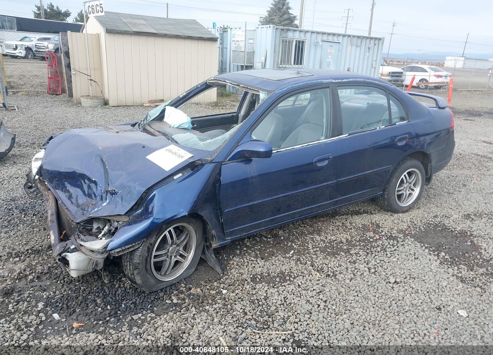 2002 HONDA CIVIC EX VIN: 2HGES26722H547898