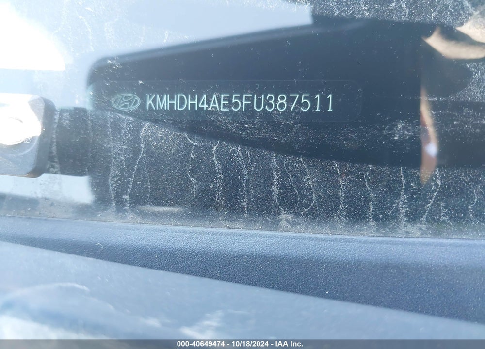 2015 HYUNDAI ELANTRA SE VIN: KMHDH4AE5FU387511