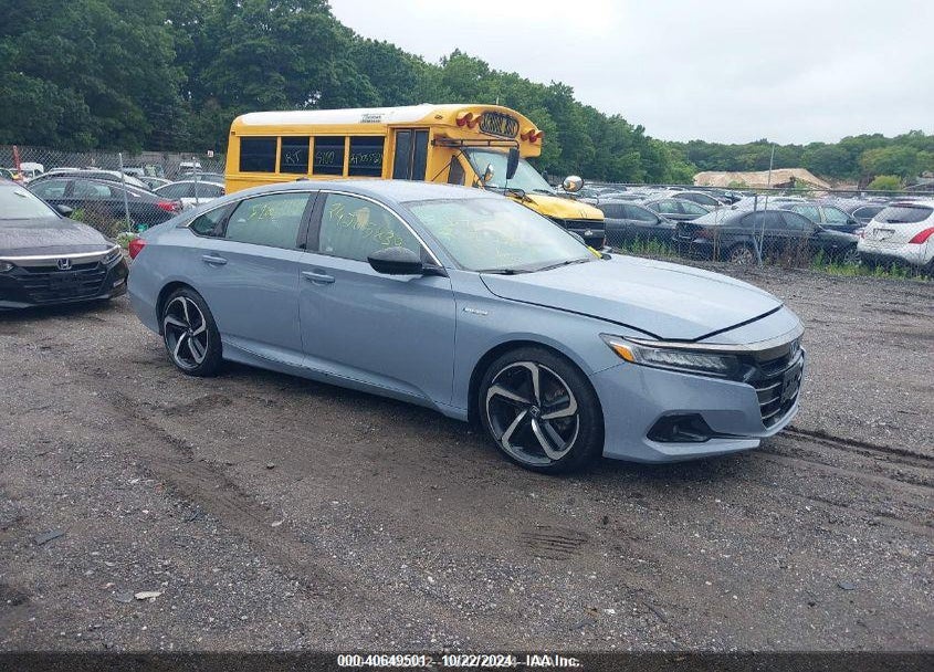 2022 HONDA ACCORD HYBRID SPORT VIN: 1HGCV3F20NA033334