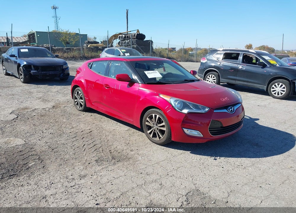 2012 HYUNDAI VELOSTER BASE W/RED/BLACK VIN: KMHTC6AD5CU067825