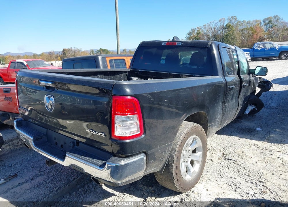 2019 RAM 1500 BIG HORN/LONE STAR 4X4 6'4 BOX VIN: 1C6SRFBT9KN913765