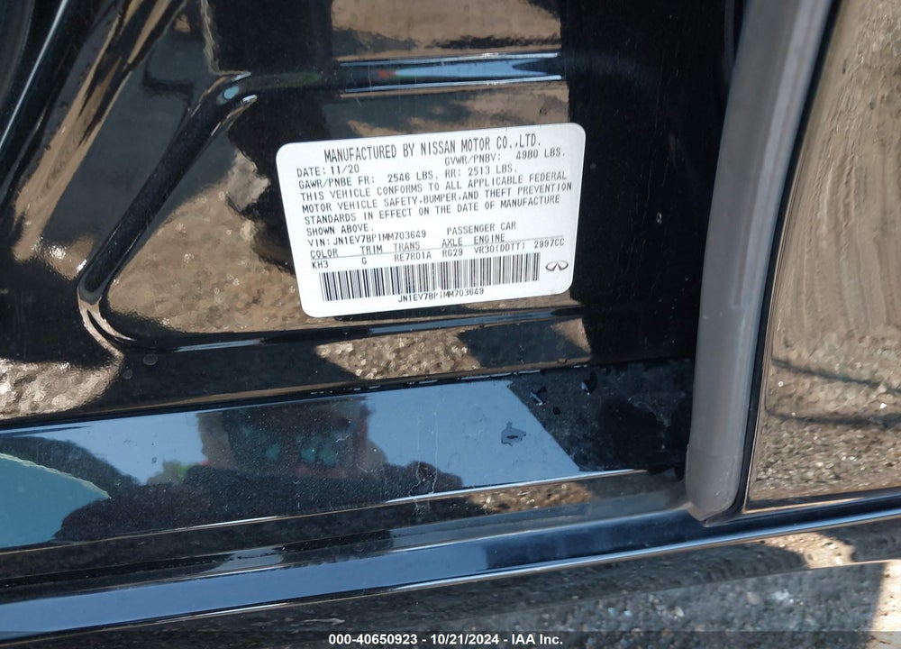2021 INFINITI Q50 LUXE VIN: JN1EV7BP1MM703649