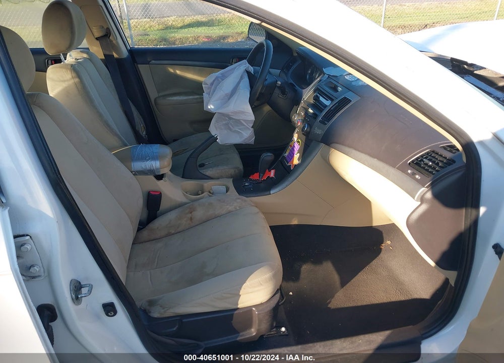 2009 HYUNDAI SONATA GLS VIN: 5NPET46C59H516666