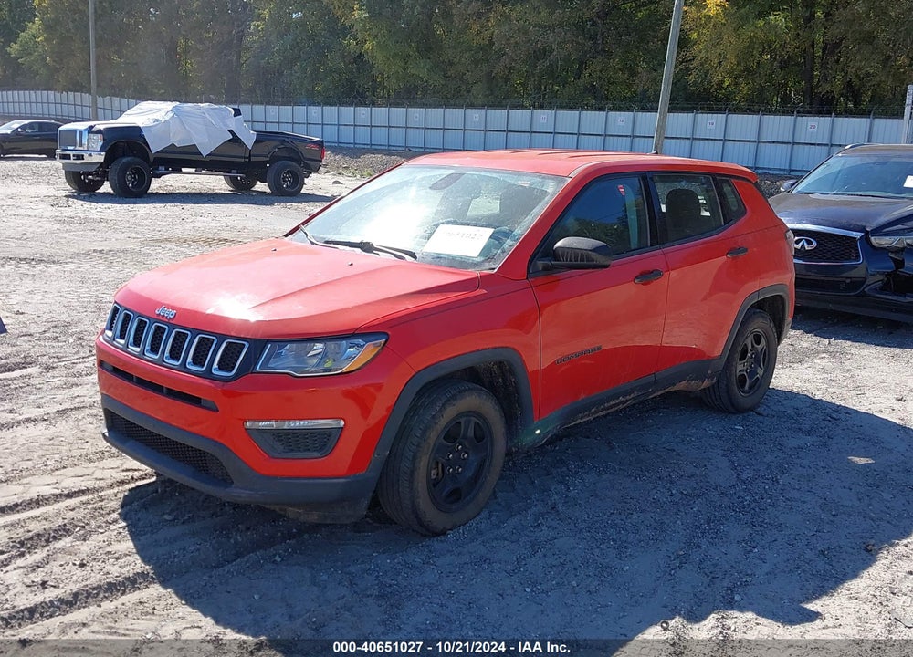 2019 JEEP COMPASS SPORT FWD VIN: 3C4NJCAB1KT851010