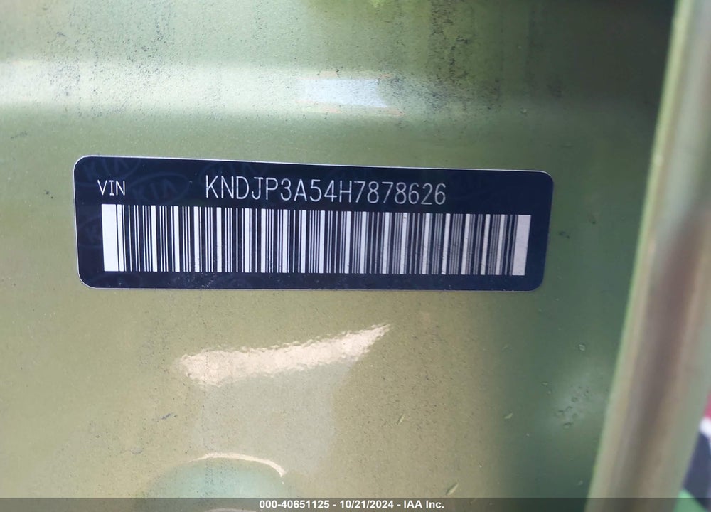 2017 KIA SOUL VIN: KNDJP3A54H7878626