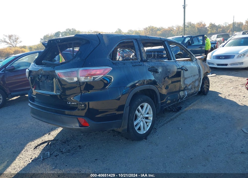 2015 TOYOTA HIGHLANDER LE V6 VIN: 5TDBKRFH5FS177203