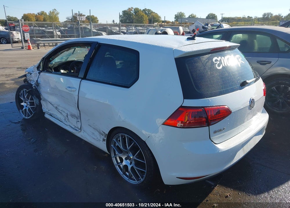 2015 VOLKSWAGEN GOLF TSI S 2-DOOR VIN: 3VW817AU7FM022820