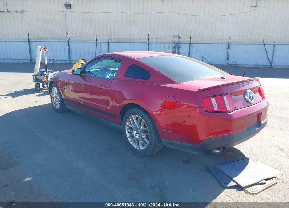 2012 FORD MUSTANG V6 PREMIUM VIN: 1ZVBP8AMXC5247812