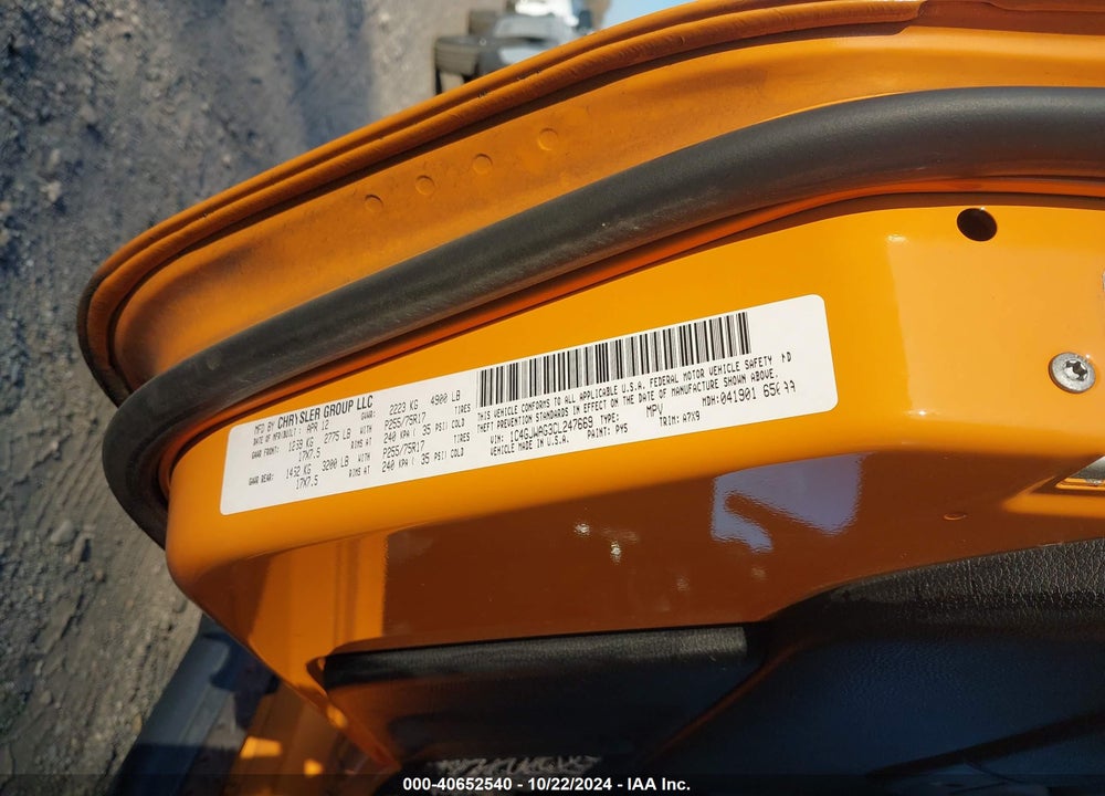 2012 JEEP WRANGLER SPORT VIN: 1C4GJWAG3CL247669