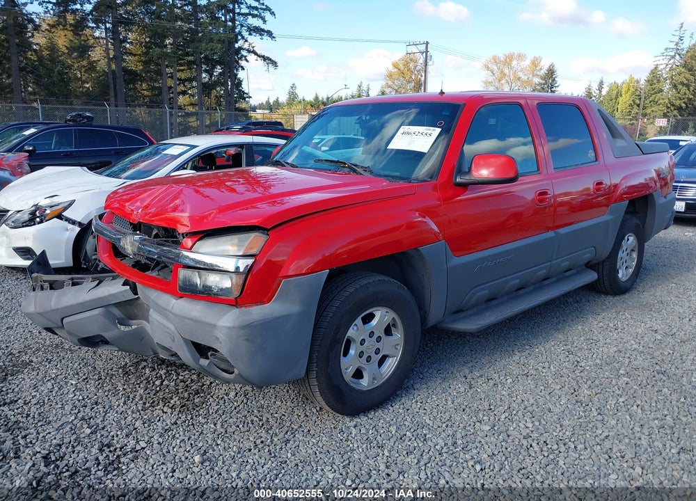 2002 CHEVROLET AVALANCHE 1500 VIN: 3GNEK13T12G132265