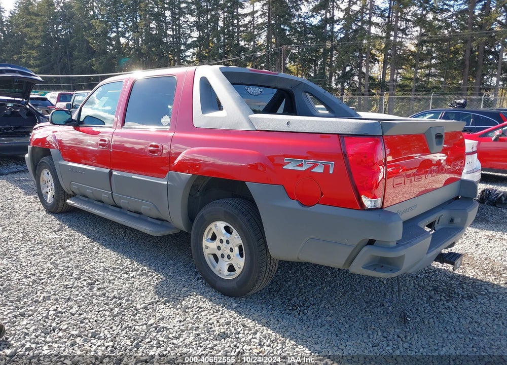 2002 CHEVROLET AVALANCHE 1500 VIN: 3GNEK13T12G132265