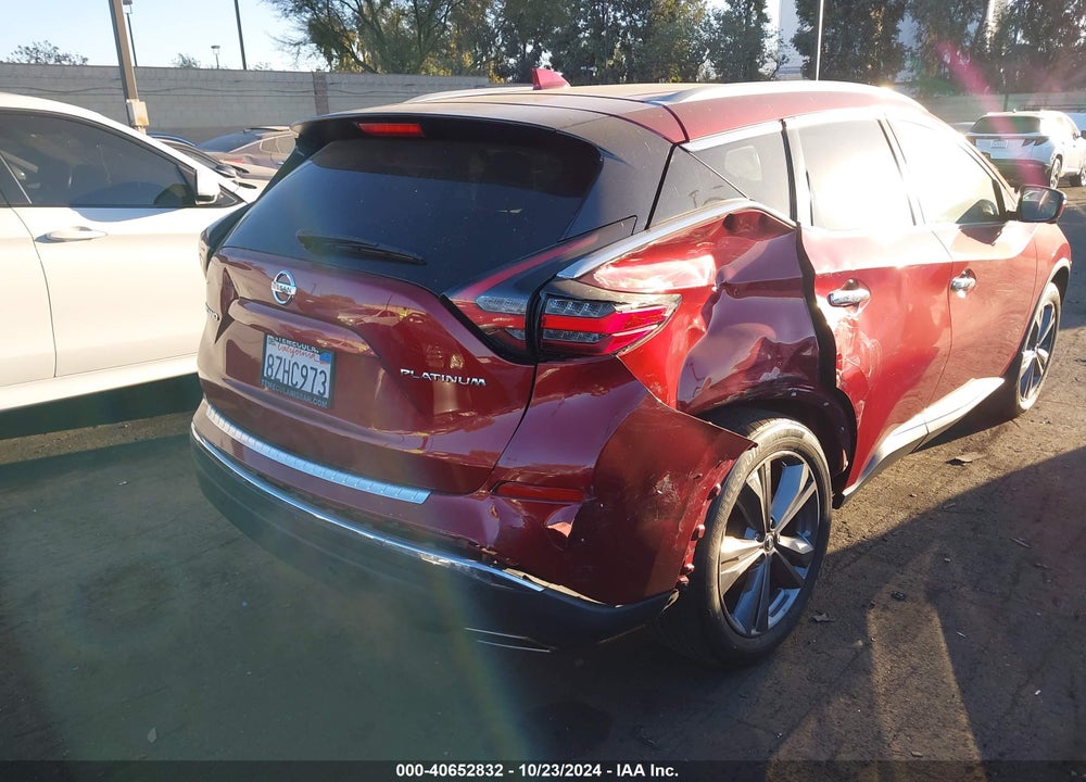 2021 NISSAN MURANO PLATINUM FWD VIN: 5N1AZ2DJ6MC122161