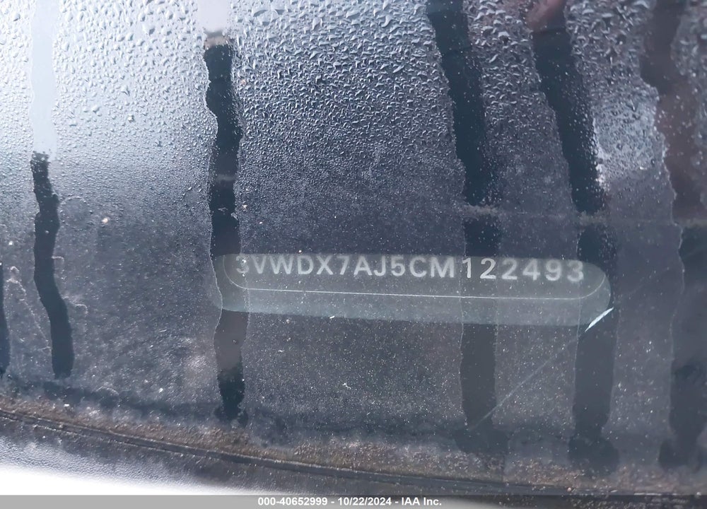 2012 VOLKSWAGEN JETTA 2.5L SE VIN: 3VWDX7AJ5CM122493