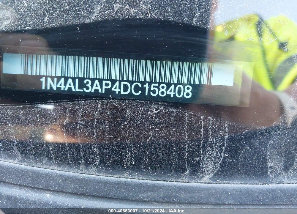 2013 NISSAN ALTIMA 2.5 SL VIN: 1N4AL3AP4DC158408