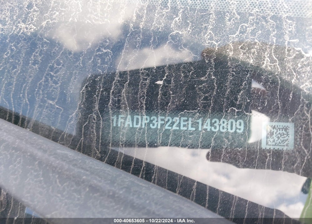 2014 FORD FOCUS SE VIN: 1FADP3F22EL143809