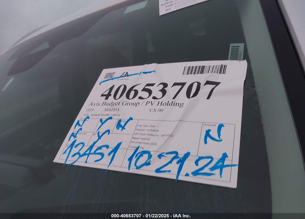 2024 MAZDA CX-90 3.3 TURBO PREFERRED PLUS VIN: JM3KKCHD9R1148934