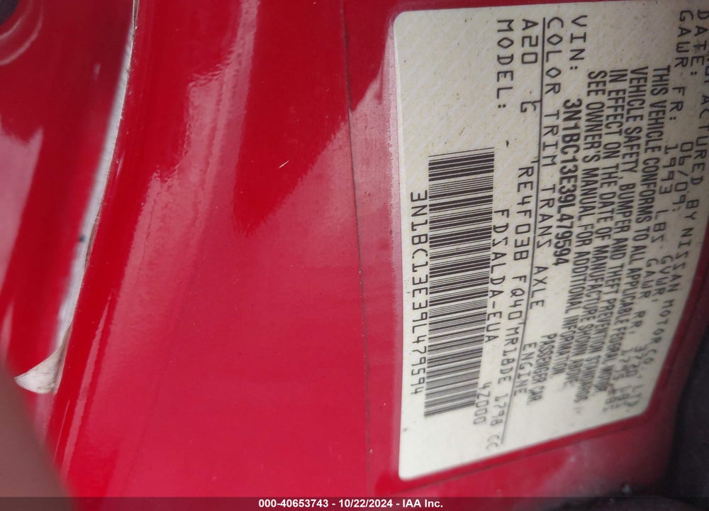 2009 NISSAN VERSA 1.8S VIN: 3N1BC13E39L479594