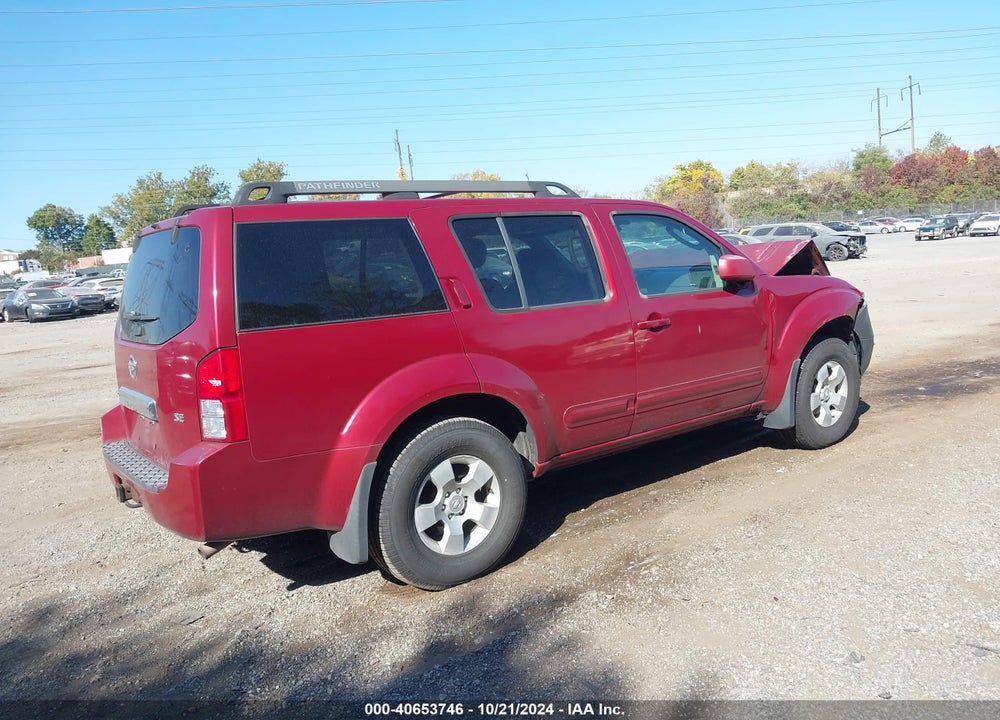 2005 NISSAN PATHFINDER SE VIN: 5N1AR18W45C707810