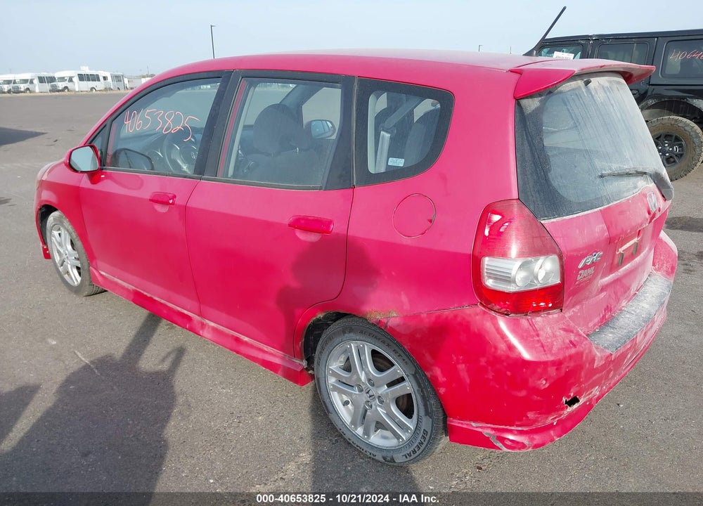 2007 HONDA FIT SPORT VIN: JHMGD38607S067126