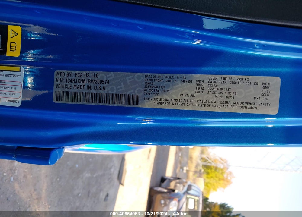 2024 JEEP WRANGLER 4XE SPORT S 4XE VIN: 1C4RJXN61RW209574