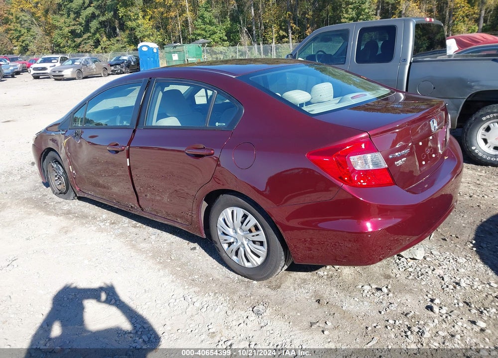 2012 HONDA CIVIC SDN LX VIN: 19XFB2F56CE345659