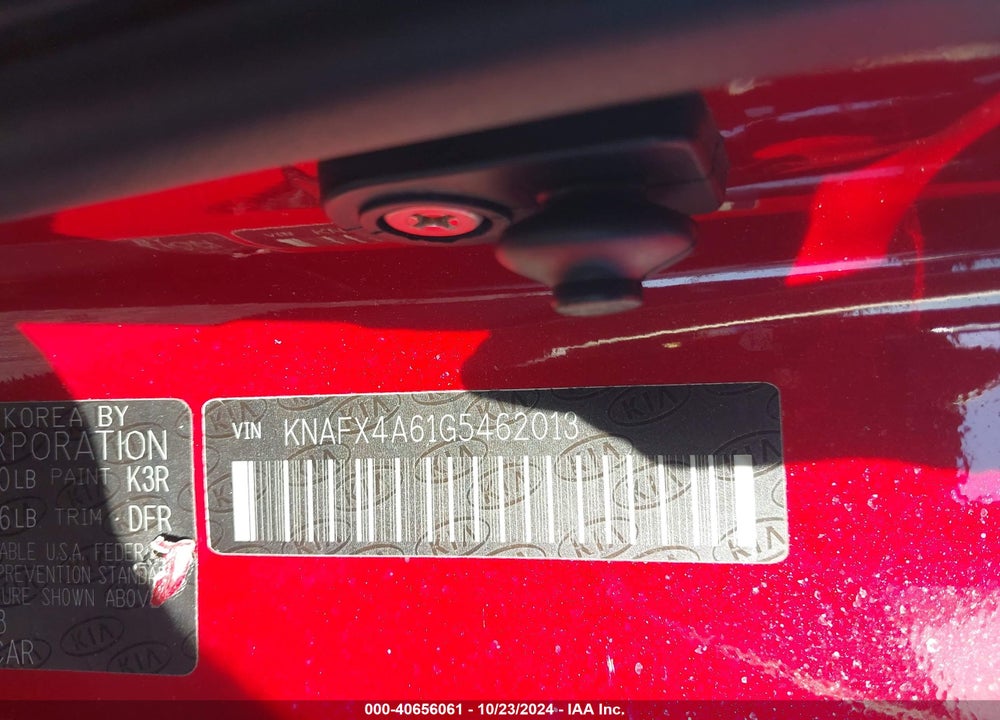 2016 KIA FORTE LX VIN: KNAFX4A61G5462013