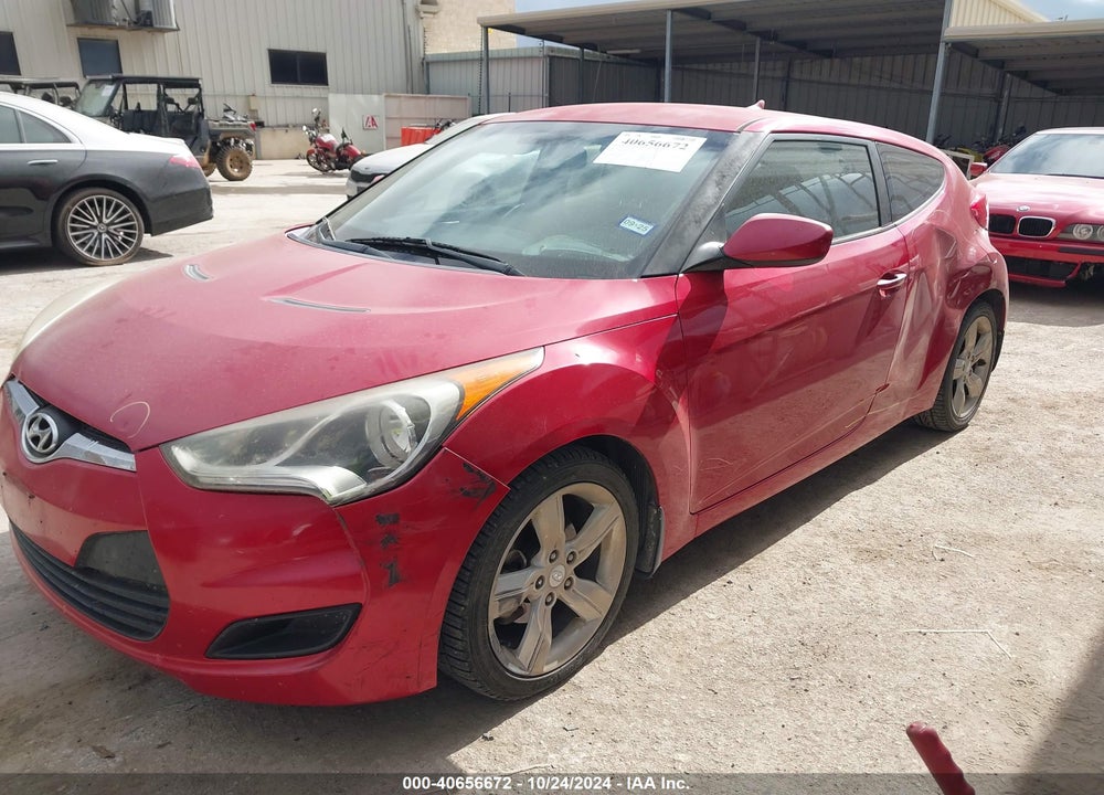 2013 HYUNDAI VELOSTER BASE W/GRAY VIN: KMHTC6AD8DU147234
