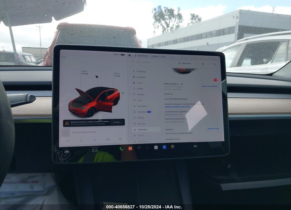 2022 TESLA MODEL Y LONG RANGE DUAL MOTOR ALL-WHEEL DRIVE VIN: 7SAYGDEEXNF350824