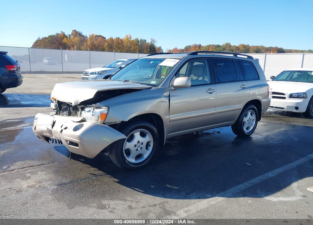 2005 TOYOTA HIGHLANDER LIMITED V6 VIN: JTEEP21A750093509