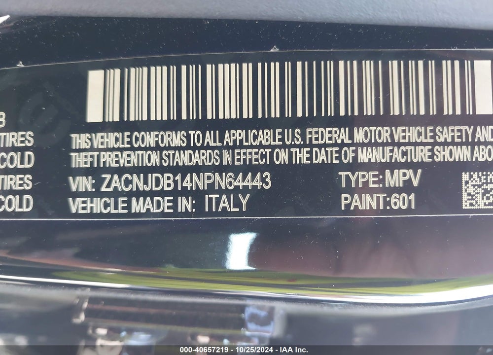 2022 JEEP RENEGADE LATITUDE 4X4 VIN: ZACNJDB14NPN64443