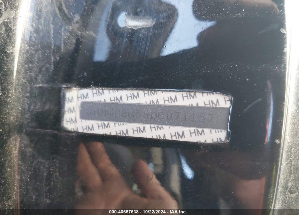 2013 HONDA FIT SPORT VIN: JHMGE8G58DC071157