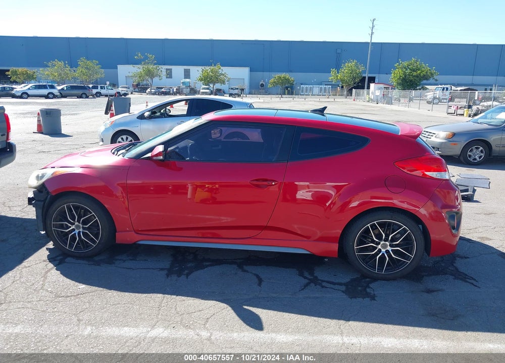2013 HYUNDAI VELOSTER TURBO W/BLACK VIN: KMHTC6AE2DU114383
