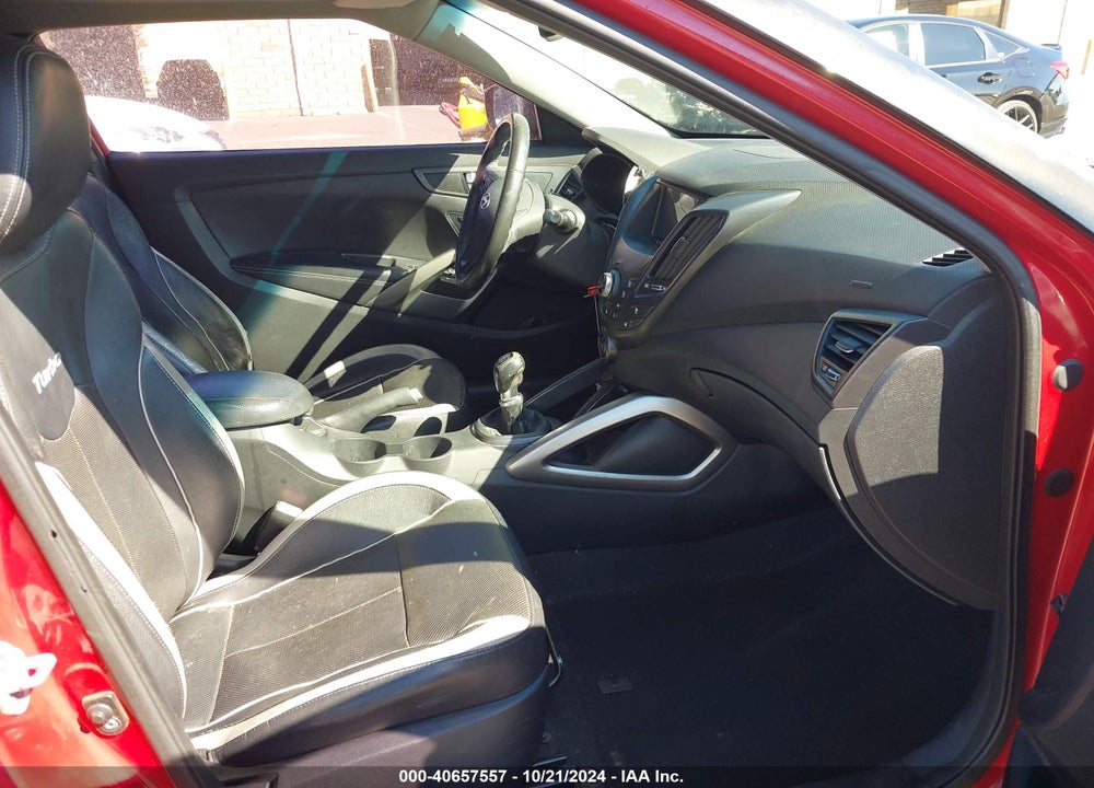 2013 HYUNDAI VELOSTER TURBO W/BLACK VIN: KMHTC6AE2DU114383