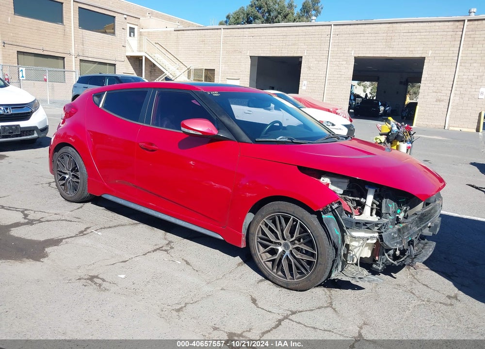2013 HYUNDAI VELOSTER TURBO W/BLACK VIN: KMHTC6AE2DU114383
